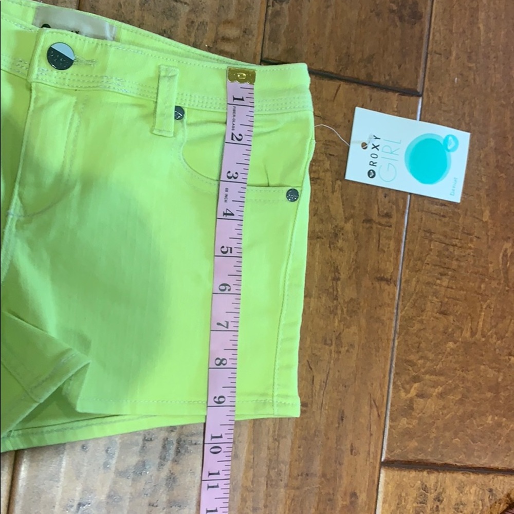 Neon Yellow Roxy Shorts - Picture 5 of 6
